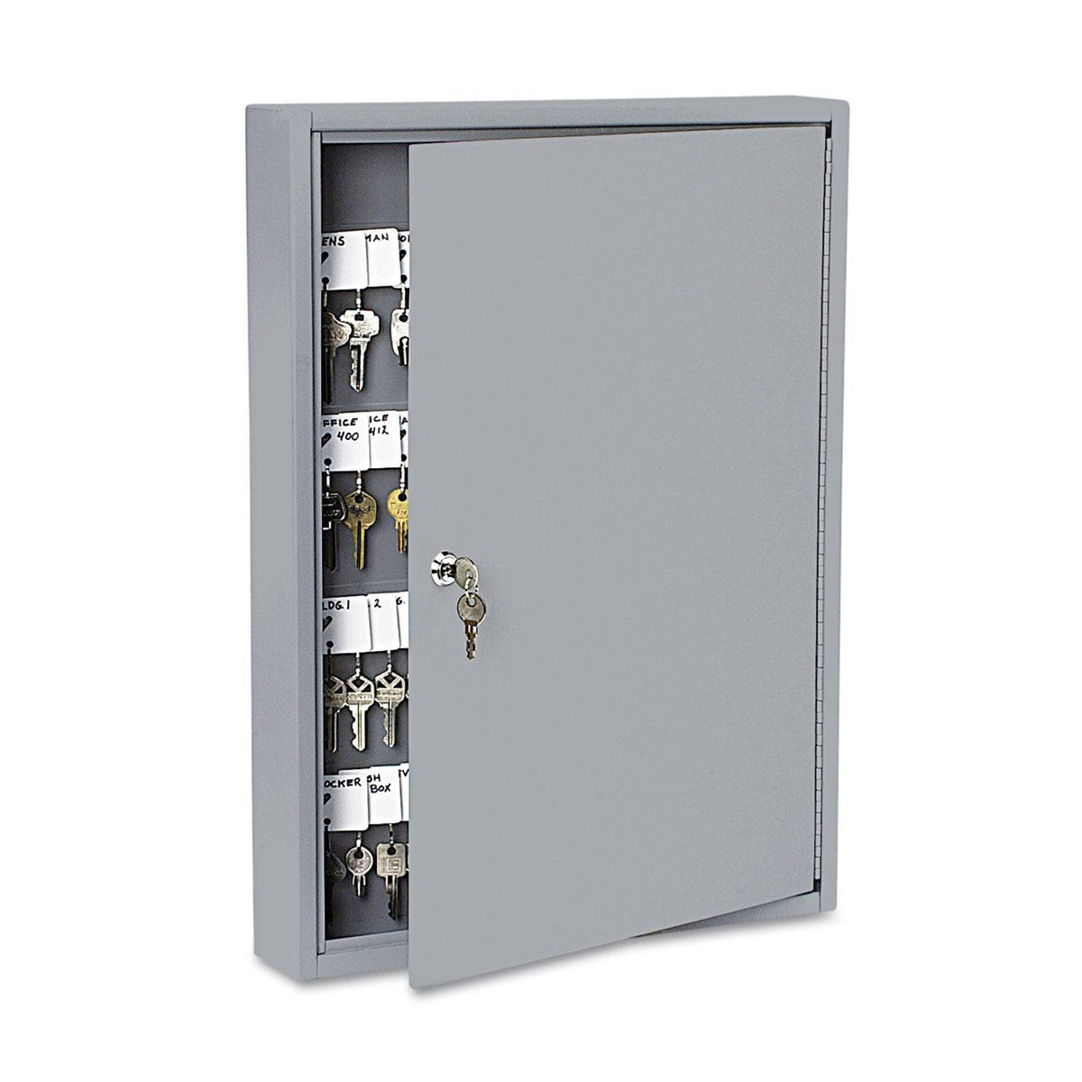 Locking Key Cabinet 100-Key Steel Gray T841889