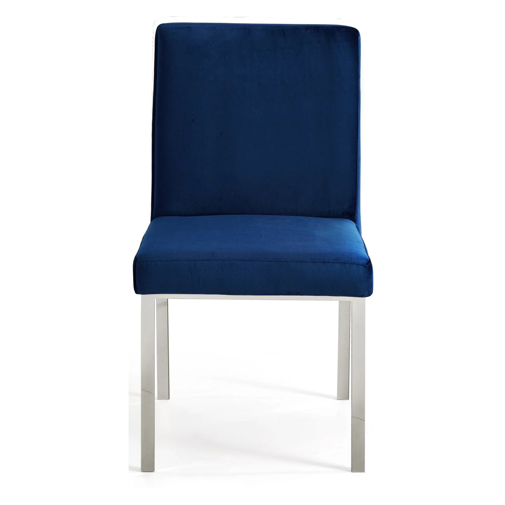 Black Velvet Dining Chair Set of 2 I435