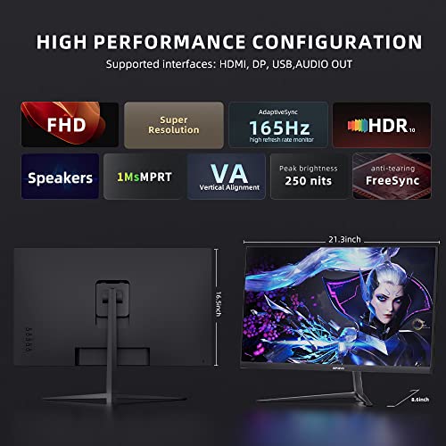 24 Inch FHD 165Hz VA 1ms Gaming Monitor X927