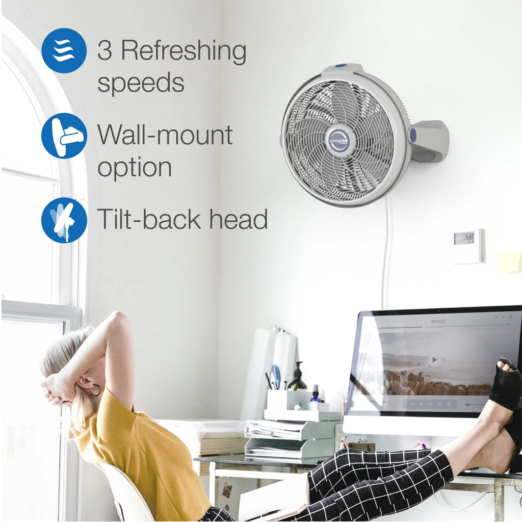 20 Inch Portable Pivoting Fan, White E3819