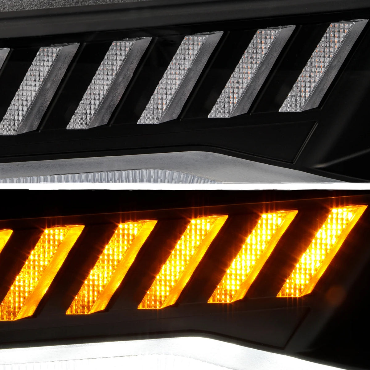 Black LED Projector Headlights Pair C5099