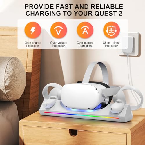 Charging Dock for VR Headset & Touch Controllers with 2 Rechargeable Batteries I2584