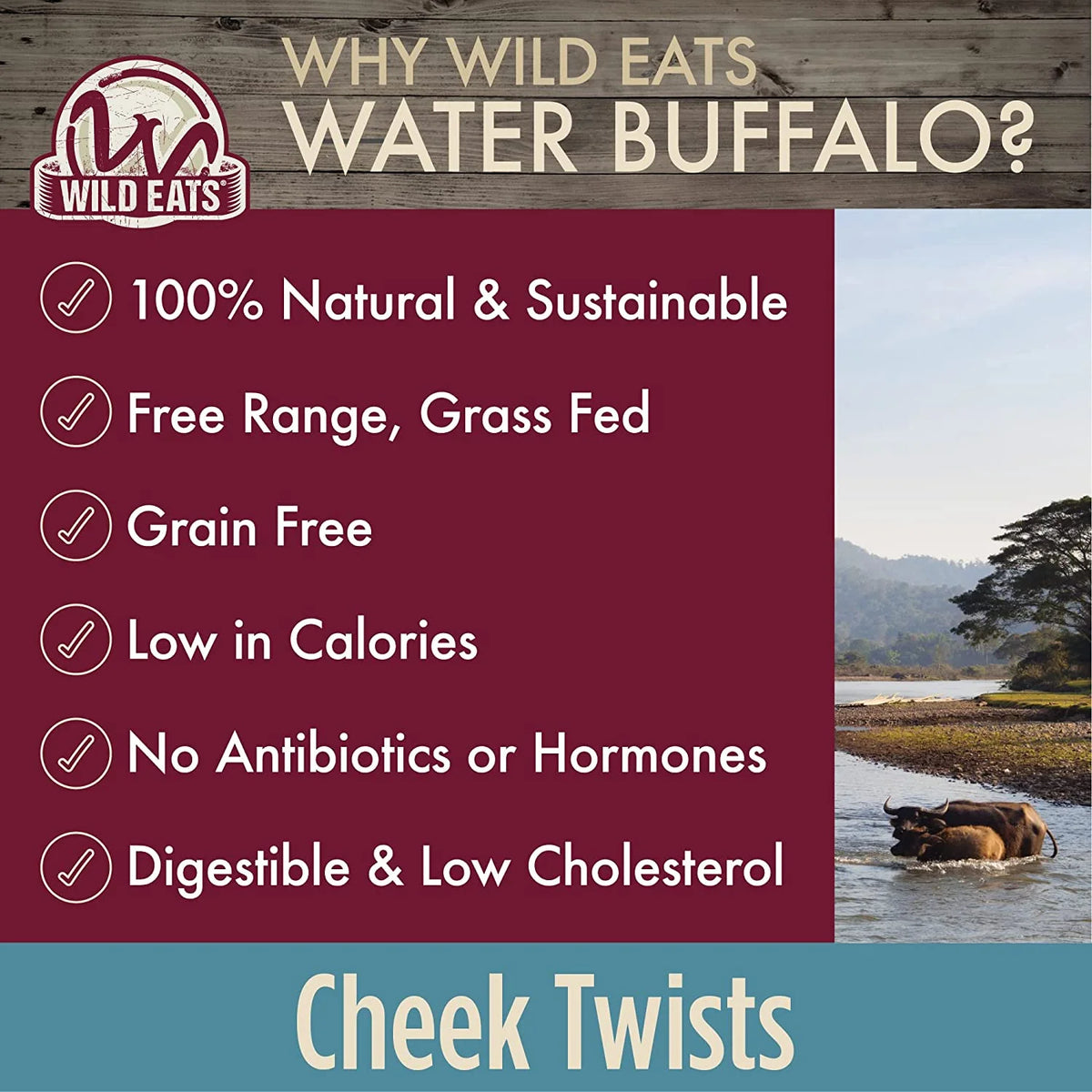 Water Buffalo Jerky Dog Chews 10 Pack Y411395
