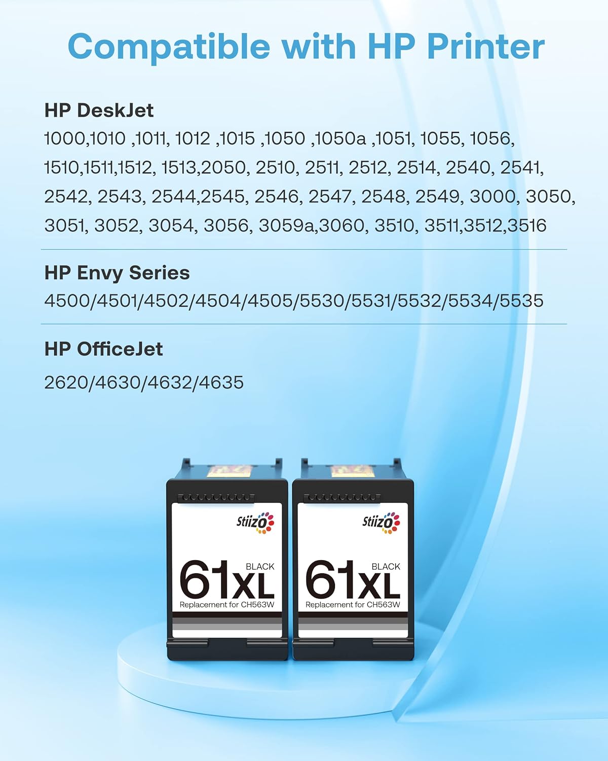 2 Black 61XL Ink Cartridge Combo Pack E312861