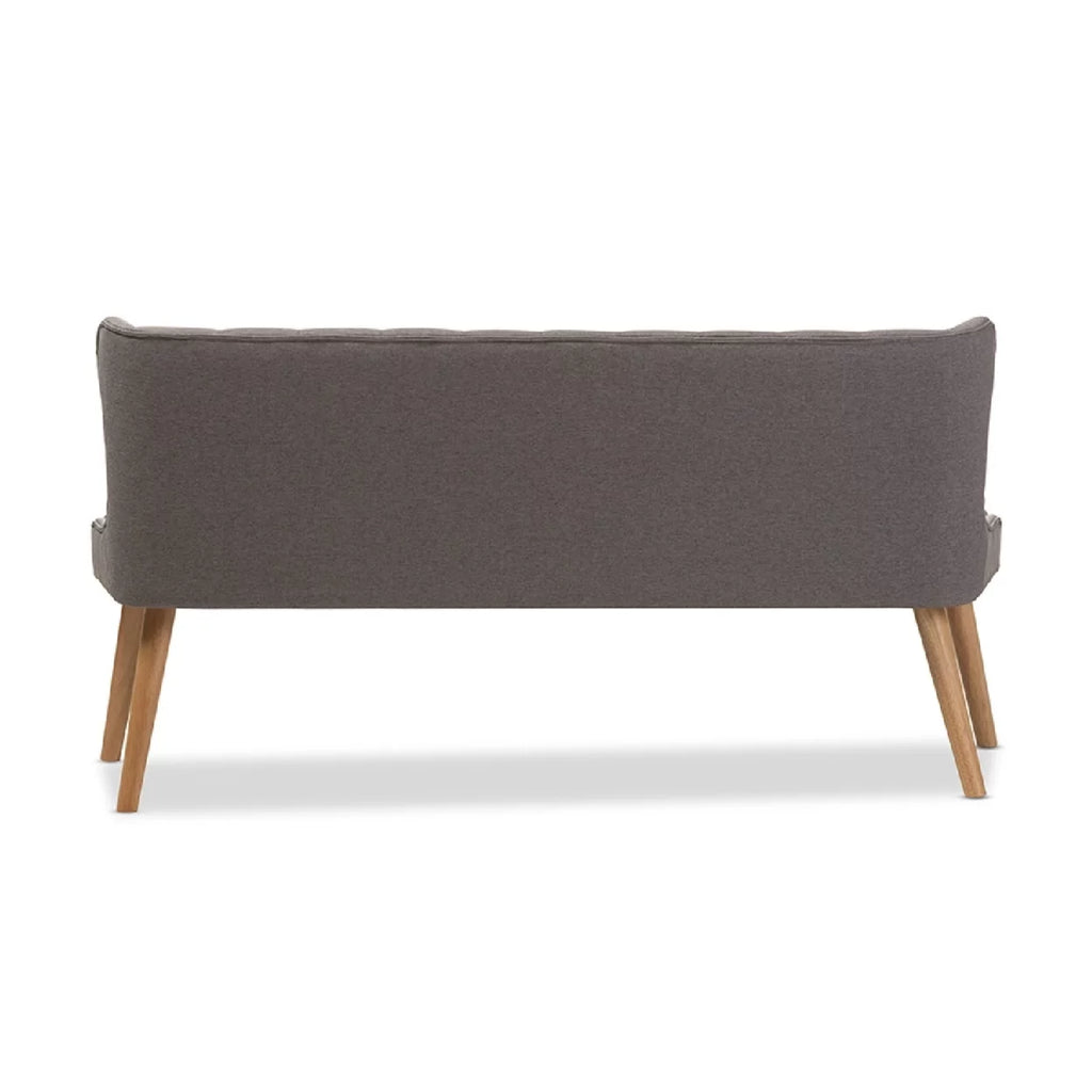 Grey Fabric 3-Seater Settee Bench J67959