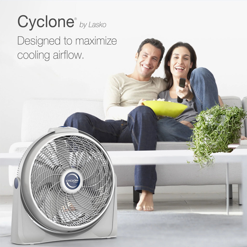 20 Inch Portable Pivoting Fan, White E3819