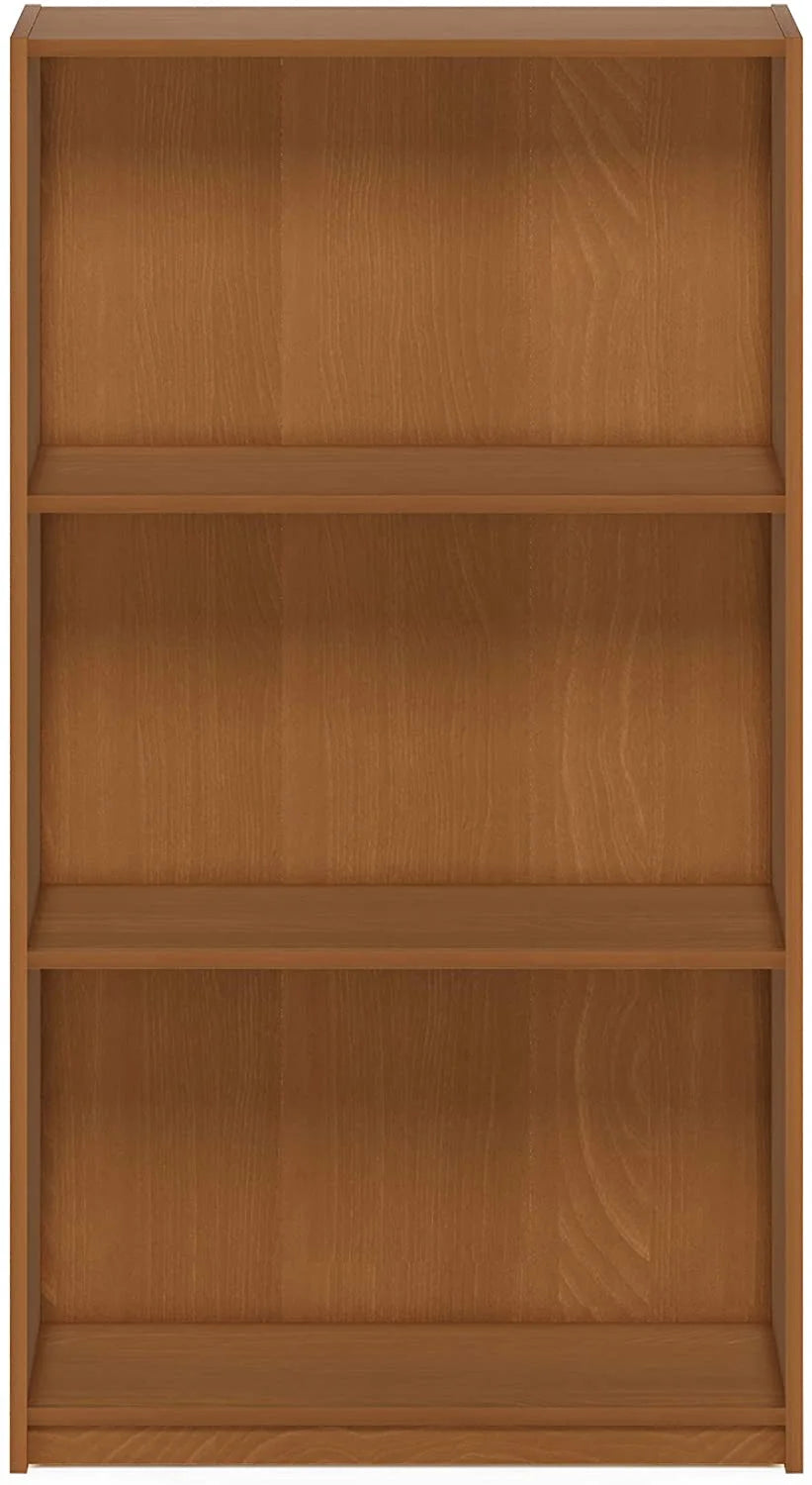 3-Tier Natural Oak Bookcase Storage Shelves O857334