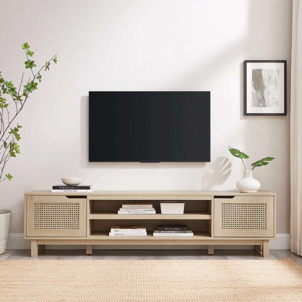 Boho 2-Door Rattan TV Stand R904
