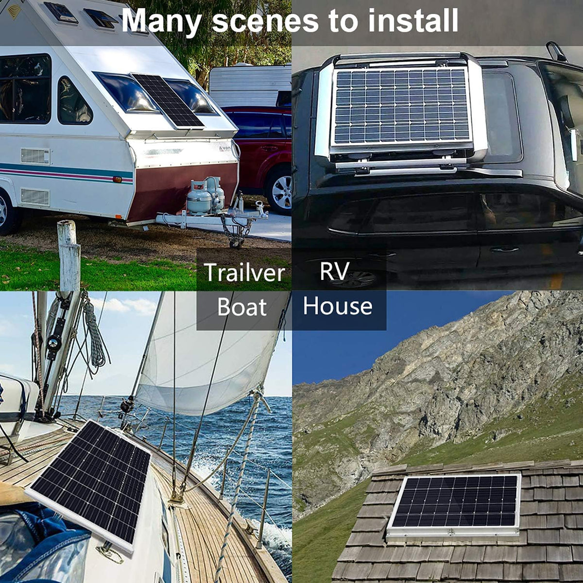 100 Watt 12 Volt Solar Panel Kit with Charge Controller and Mounting Brackets K5093