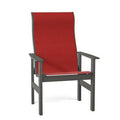 Patio Dining Armchair Red Textured Beachwood M801