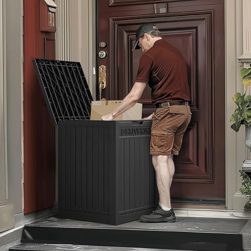 Brown Double-Wall Resin Outdoor Storage Box Q78945