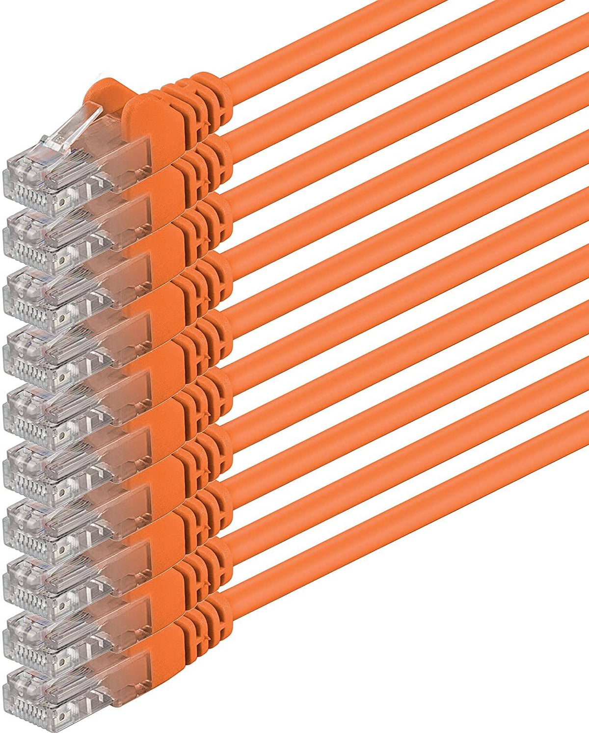 Orange 10 Pieces Ethernet Gigabit LAN Network Cable UTP Cat.5 C O3698