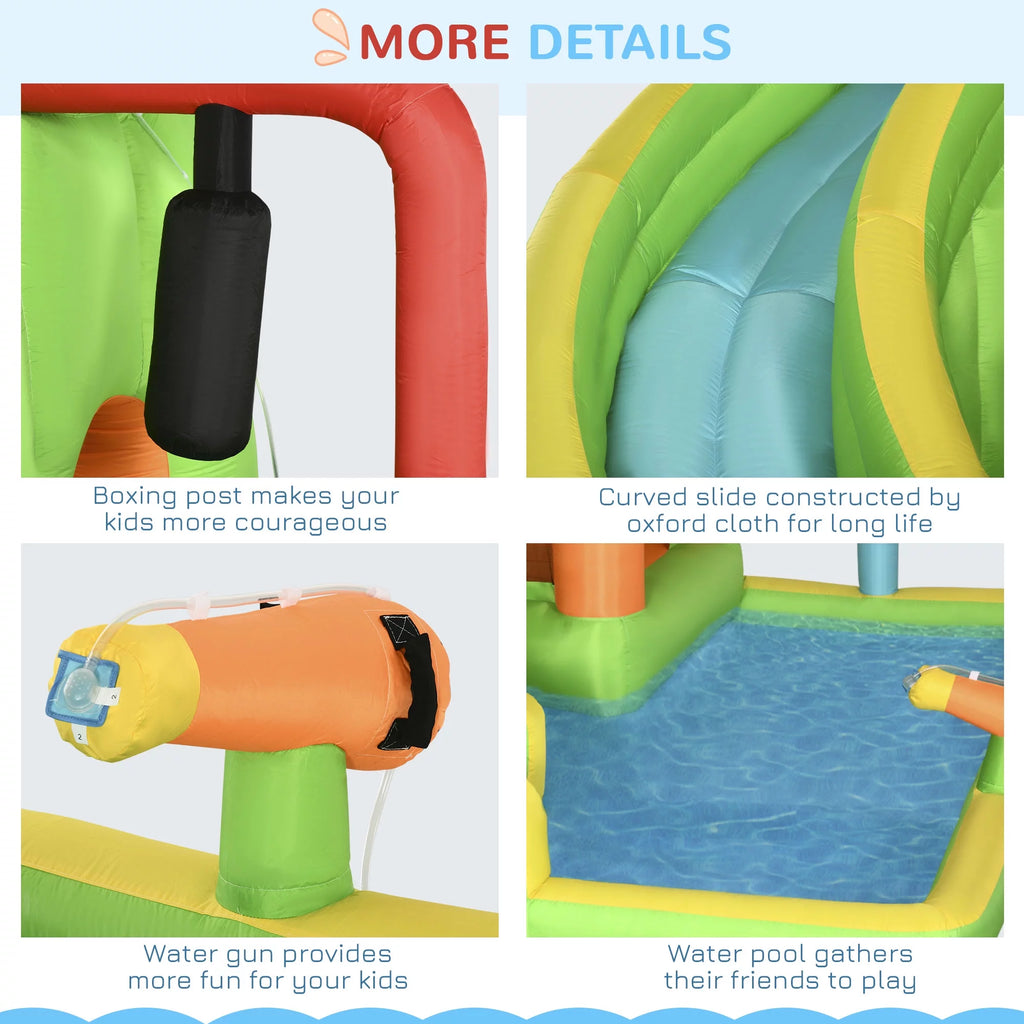 7-in-1 Inflatable Water Slide Bounce House with Carry Bag K3840