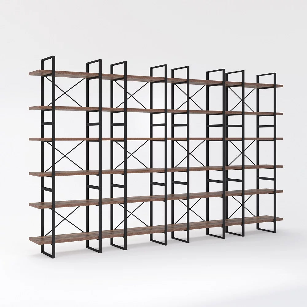 Antique Walnut 6 Tiers Display and Storage Bookcase M698