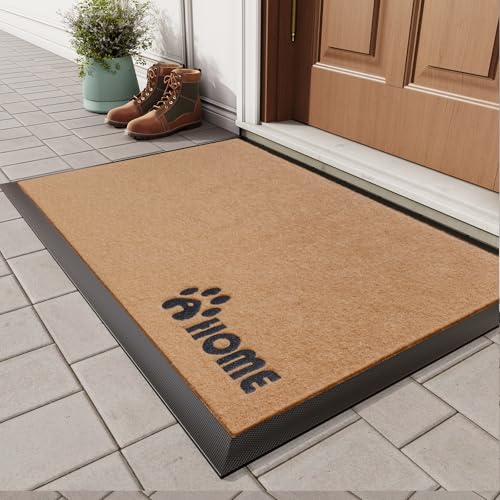 Brown 17x30 Non-Slip Outdoor Door Mat S573964