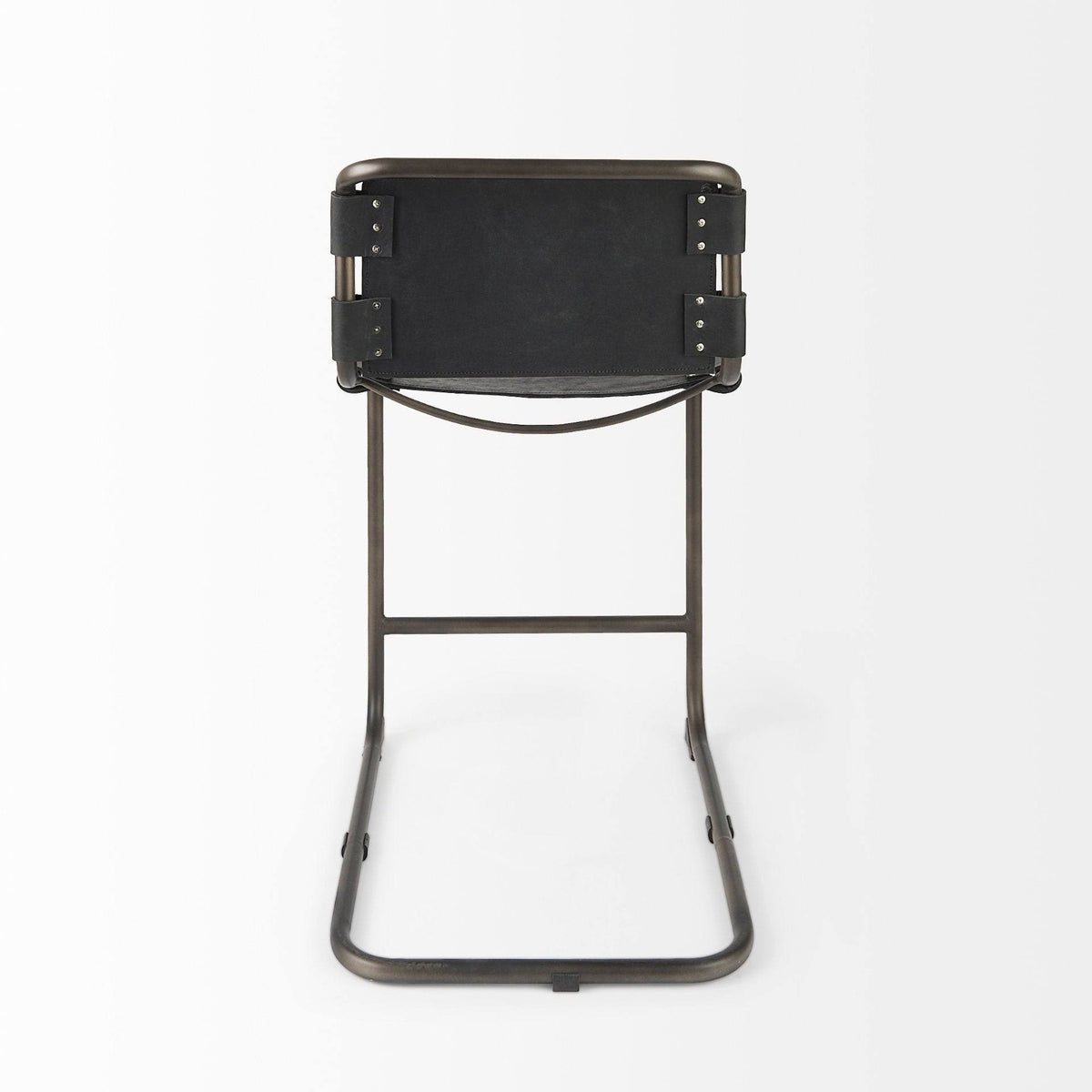 Black Leather Counter Stool Z4960