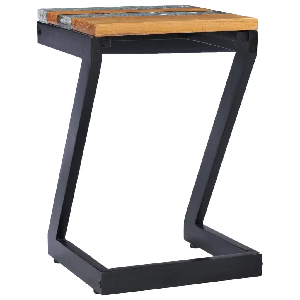 Solid Teak Wood and Polyresin Coffee Table H518