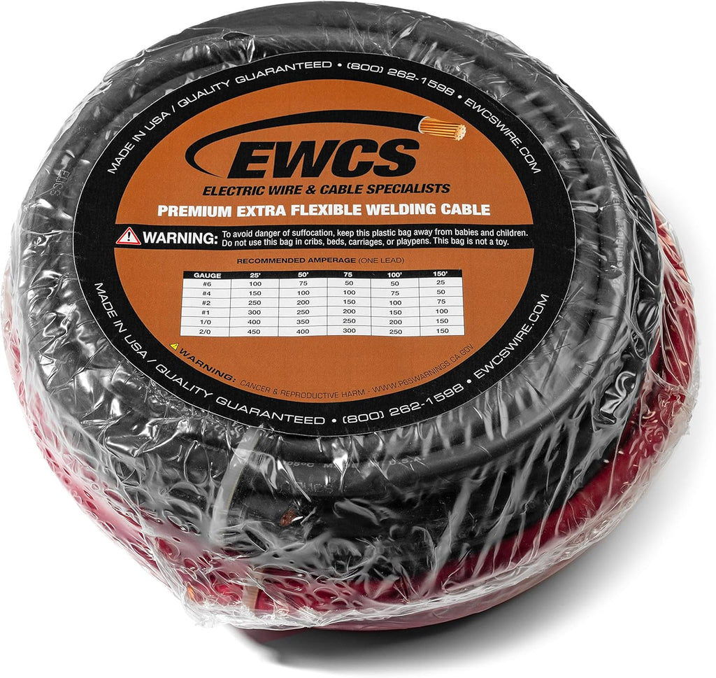 4/0 Gauge 15 Feet Black 15 Feet Red Combo 100% Copper Welding Cable 600 Volt B803