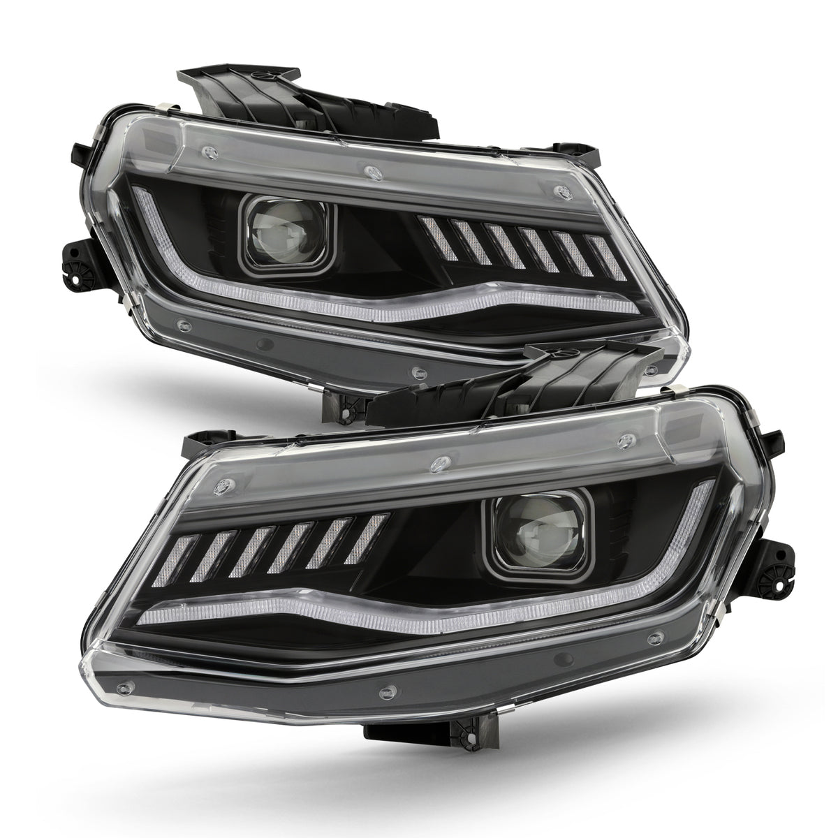 Black LED Projector Headlights Pair C5099