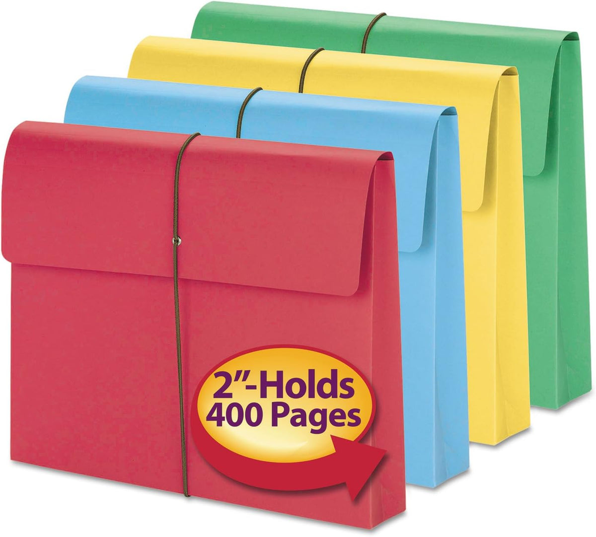 2-Inch Exp Wallet Elastic Cord Letter 50/Box X649961