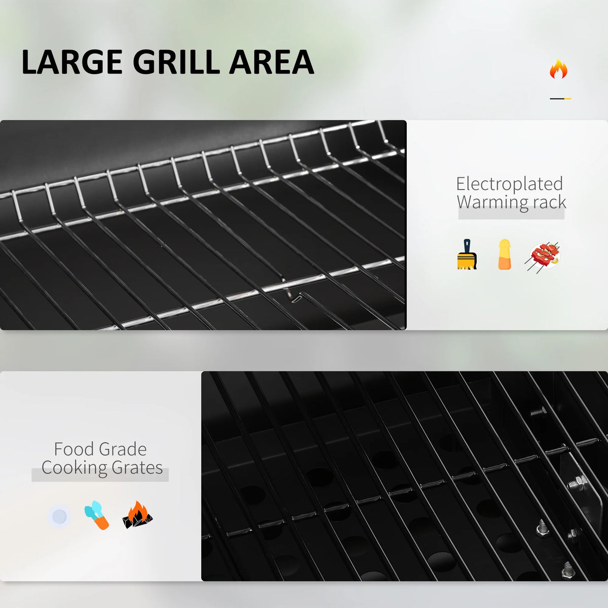 Black Charcoal BBQ Grill S198