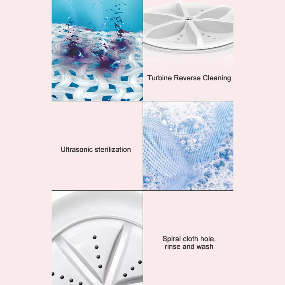 Mini Portable Rotating Washing Machine O175362