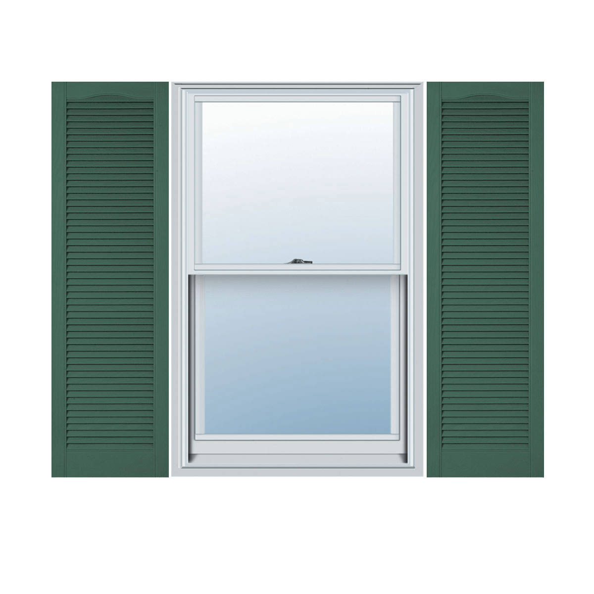 Forest Green Vinyl Open Louver Shutters K269