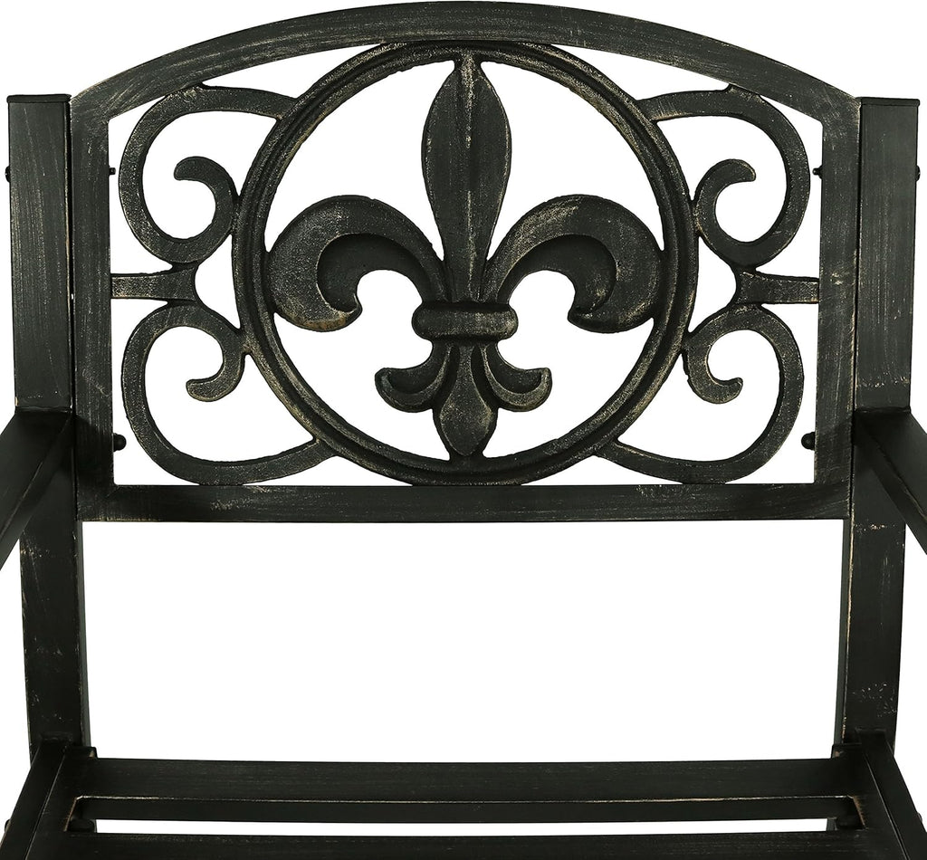 Cast Iron and Steel Outdoor Rocking Chair O590341