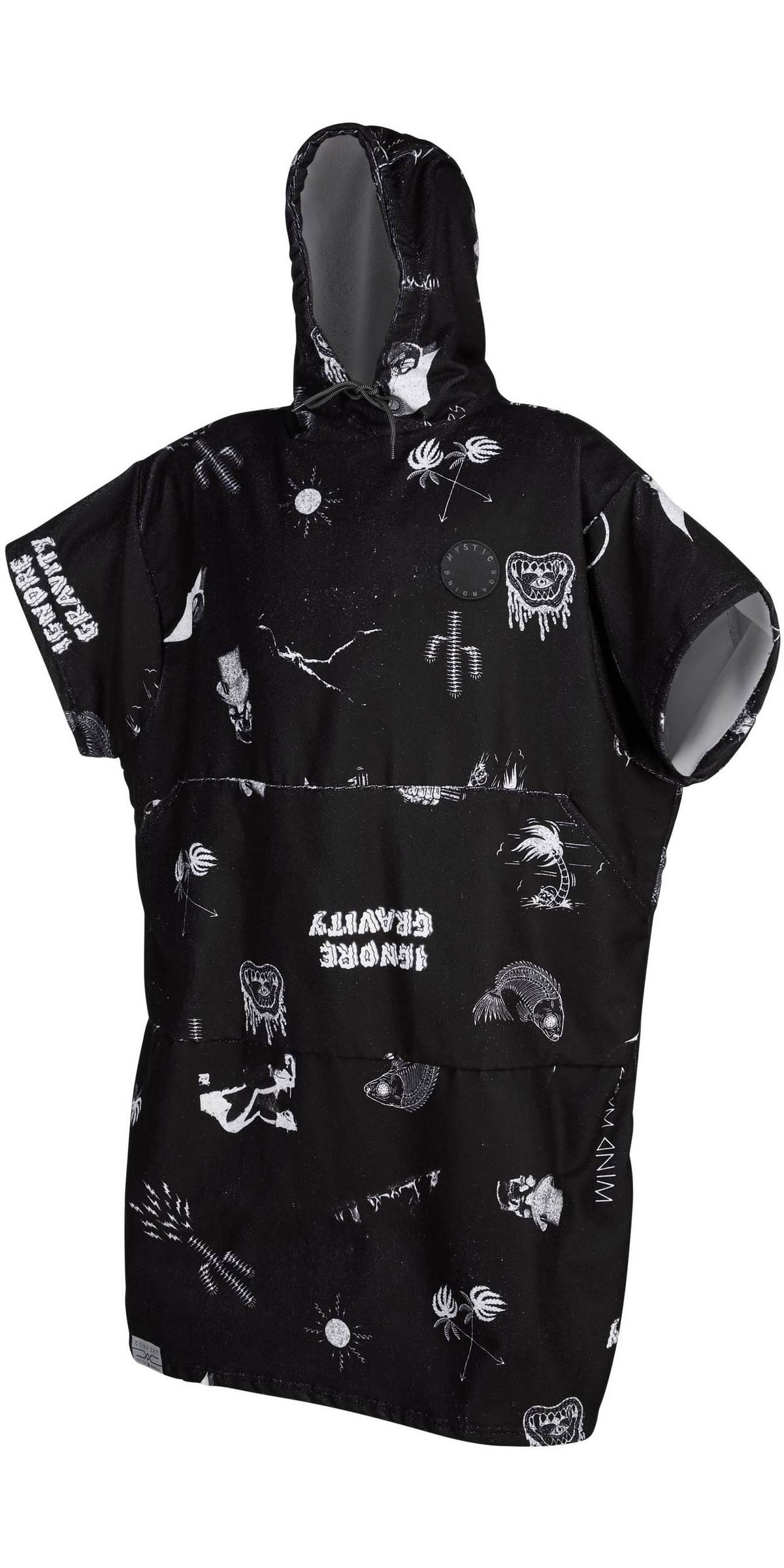 Black Allover Poncho X286