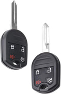 2Pcs Car Key Fob Keyless Entry Remote 4-btn Pack of 2 A283