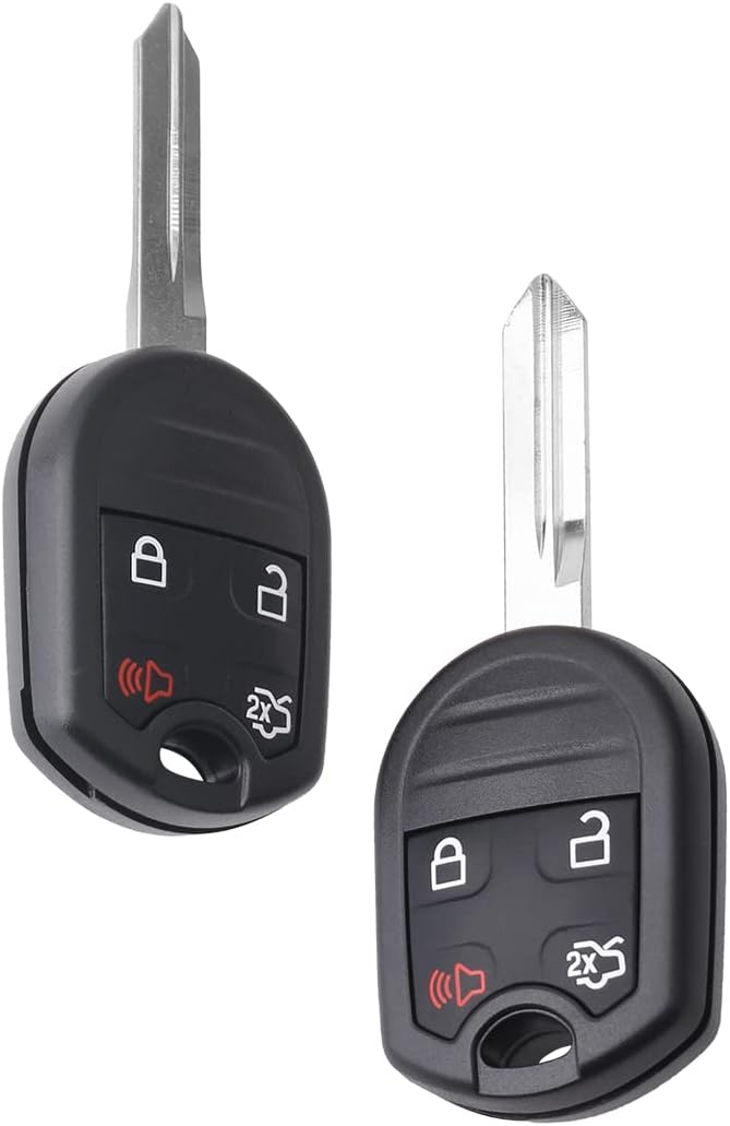 2Pcs Car Key Fob Keyless Entry Remote 4-btn Pack of 2 A283