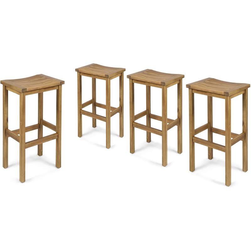 Natural Acacia Wood Barstools (Set of 4) U412863
