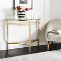Antique Gold Glass Console Table T41307