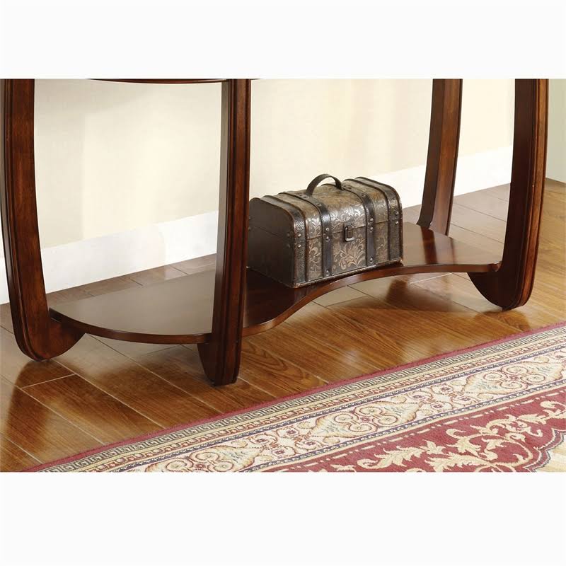Dark Cherry Curved Console Table P593