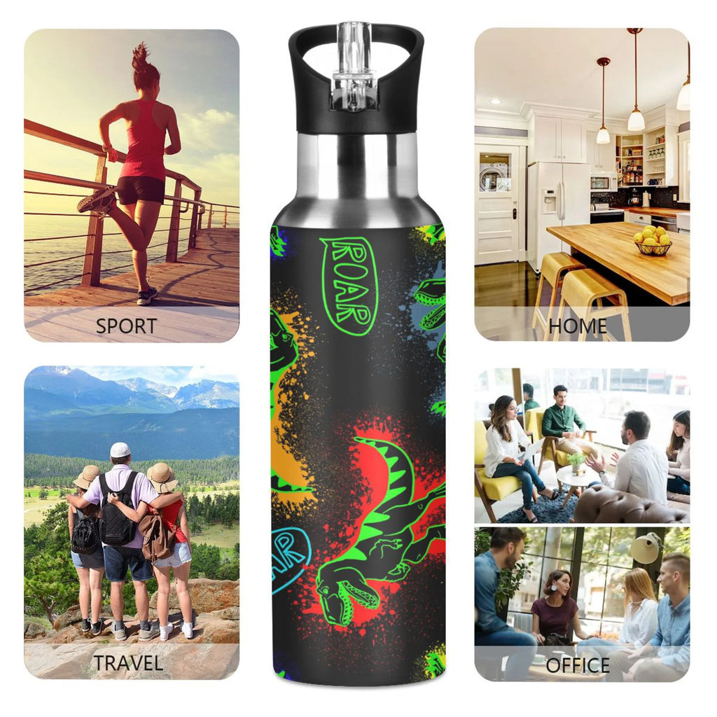 Stainless Steel Insulated Water Bottle with Straw Lid S3173