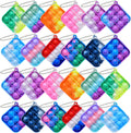 24 Packs Mini Pop Fidget Toy Keychain W275