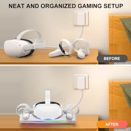 Charging Dock for VR Headset & Touch Controllers with 2 Rechargeable Batteries I2584