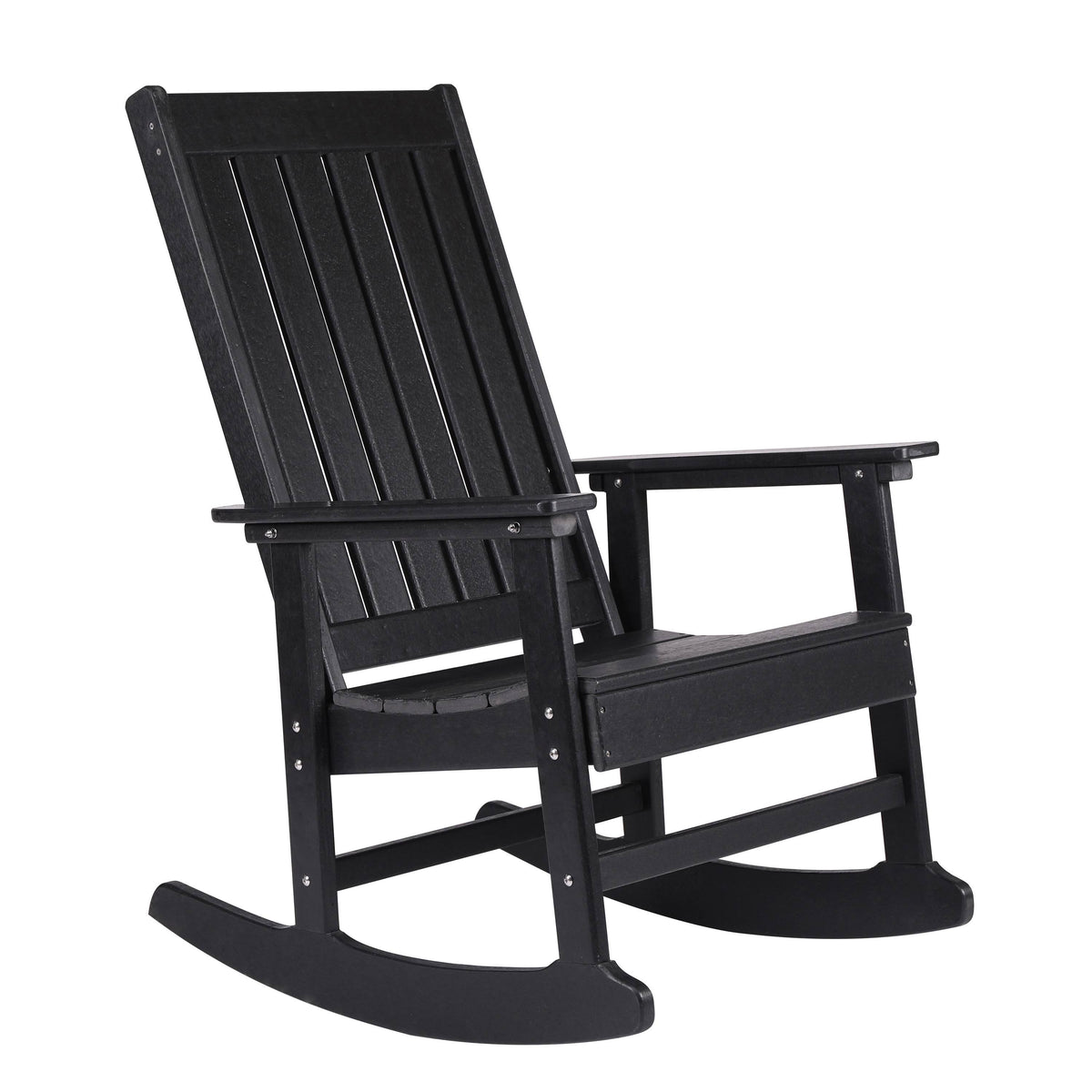 Black Tek-Wood Adirondack Rocker Chair P9783