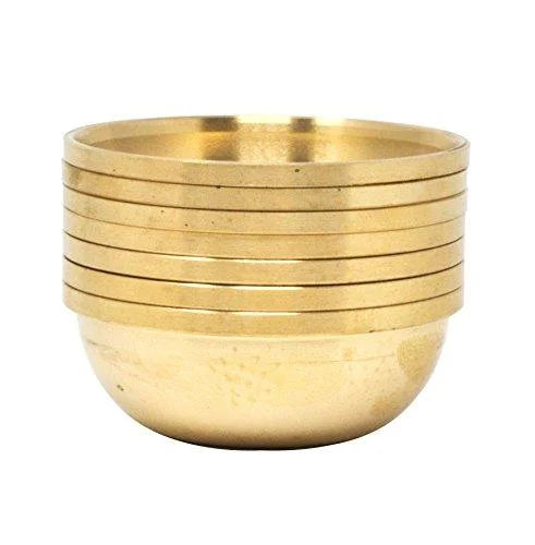 Set of 7 Copper Brass Offering Bowls V572