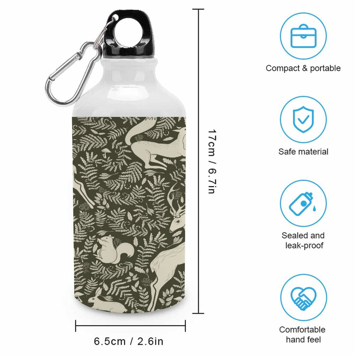400ml Sport Aluminum Water Bottle with Twist Cap D973746