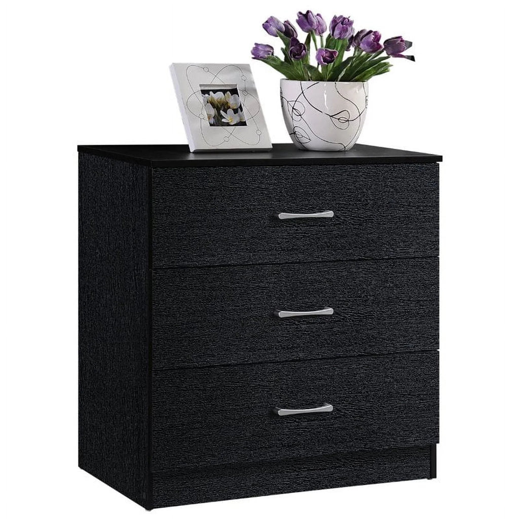 2 Piece Black Wood Bedroom Set B426