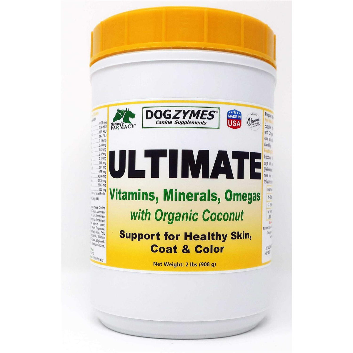 Dogzymes Ultimate for Best Skin/Coat with Organic Coconut - Pet Supplies online store Z7391