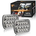 2PCS Rectangle 5x7 7x6 LED Headlights Hi/Low Sealed Beam R57455