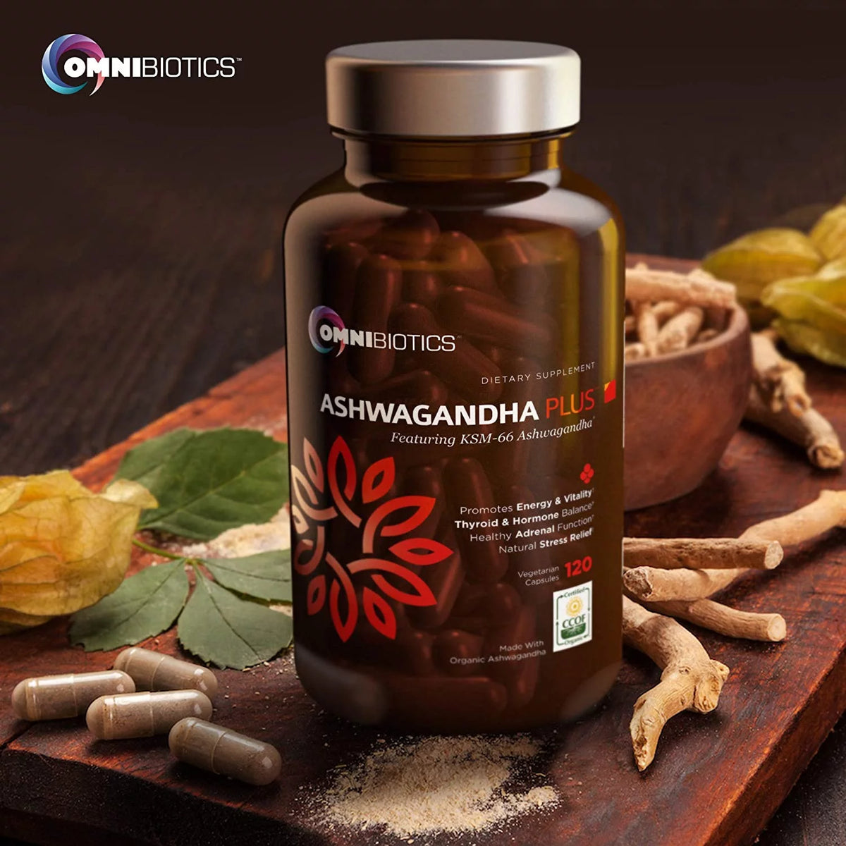 1300 mg KSM-66 Ashwagandha Supplement, 120 Vegan Capsules I831