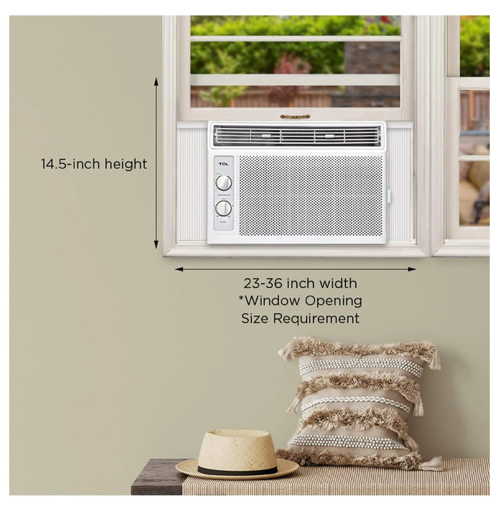 5,000 BTU White Window Air Conditioner and Fan P844