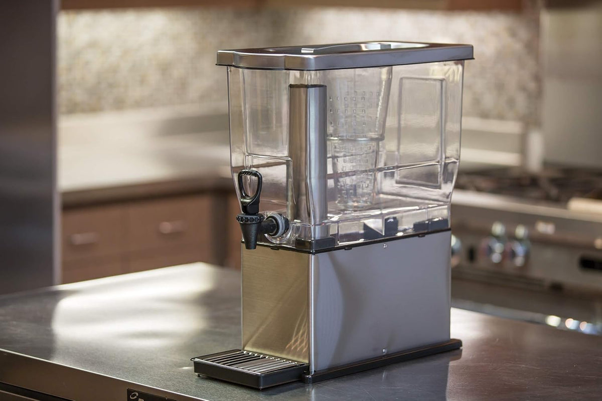 3 Gallon Silver Cold Beverage Dispenser, Pack of 2 A44883