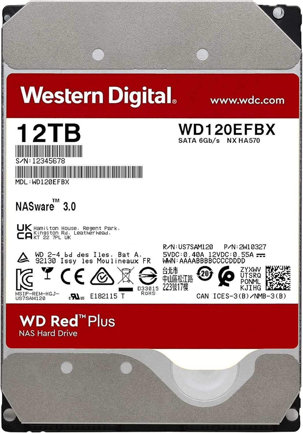 12TB NAS Internal Hard Drive HDD X973210