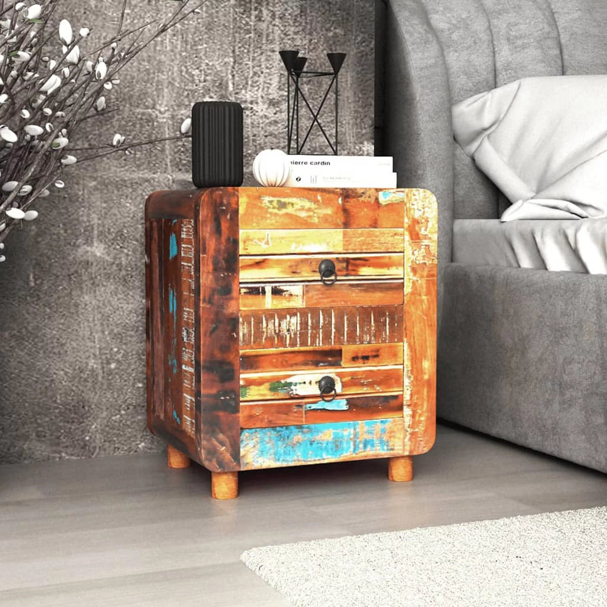 Night Cabinet Solid Reclaimed Wood U757