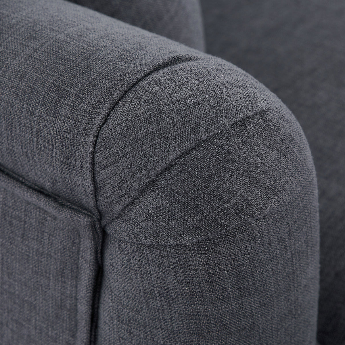 Gray Upholstered Loveseat Sofa with Wooden Legs and Two Throw Pillows I969