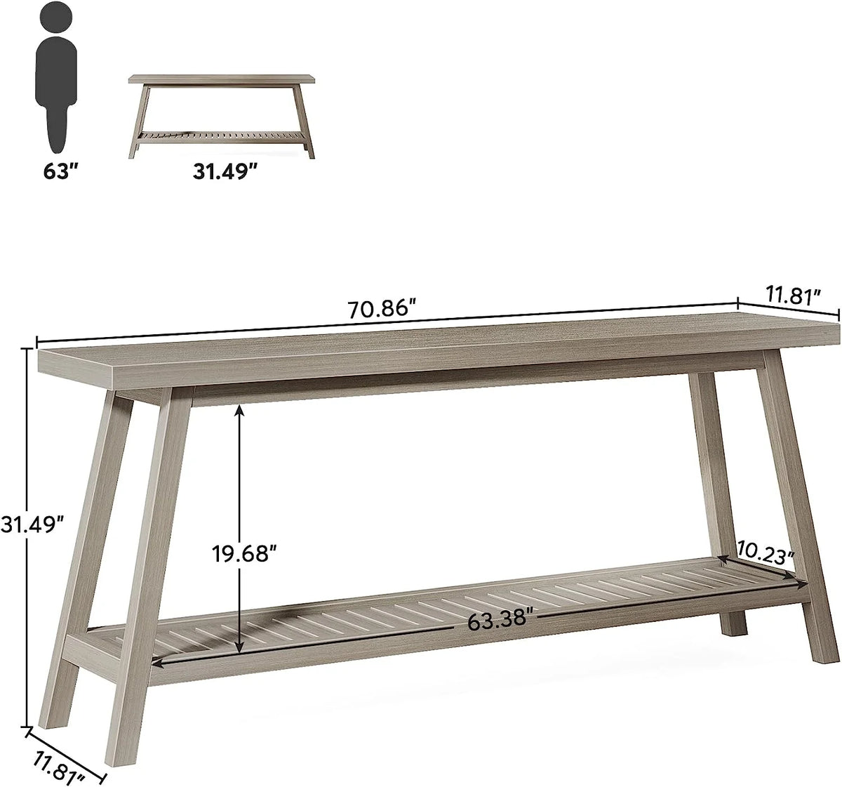 71" Extra Long Console Table U88420